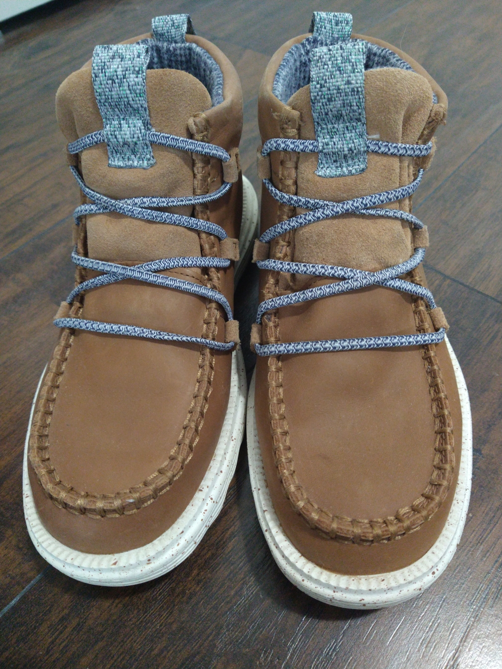 Hey Dude Women's Chukka Boots in Brown with White Sole - Picture 2 of 6